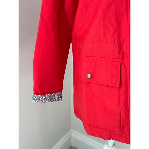 Lands End Womens Red Hooded Jacket Cotton/Polyester Blend Size S Style 506968 - Picture 11 of 15